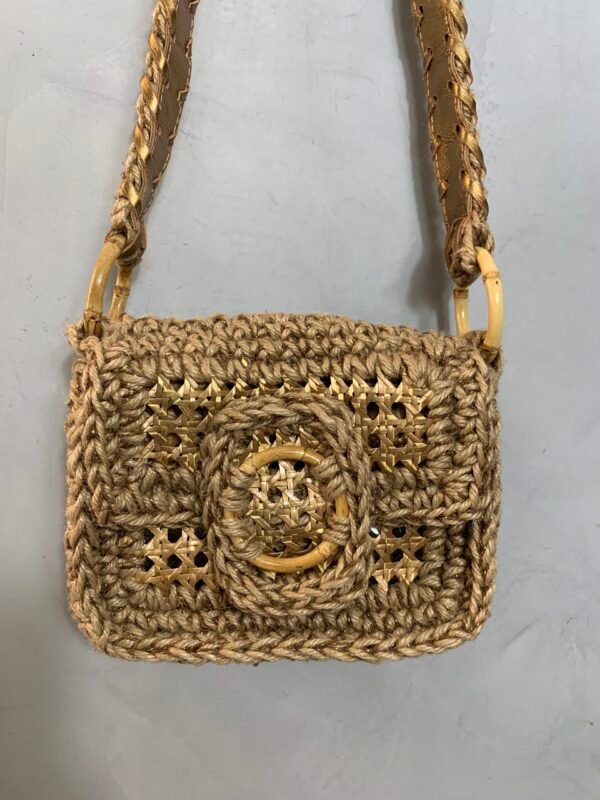 Bolsa de Crochê e Palha Indiana Isla