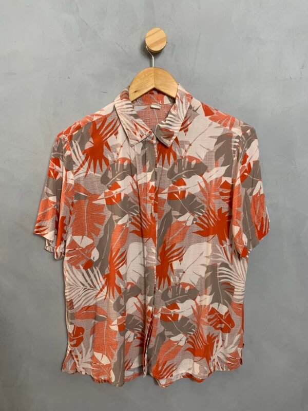 Camisa Estampa Folhagens Marfinno