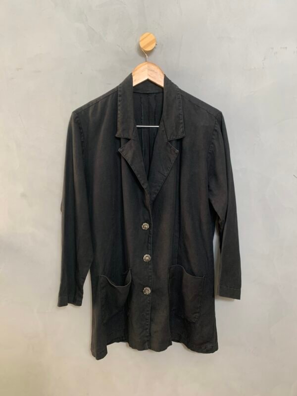 Casaco Preto de Linho Vintage
