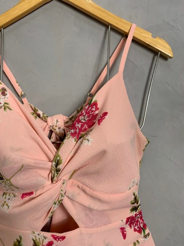 Vestido Rosa Longo Floral - Image 2