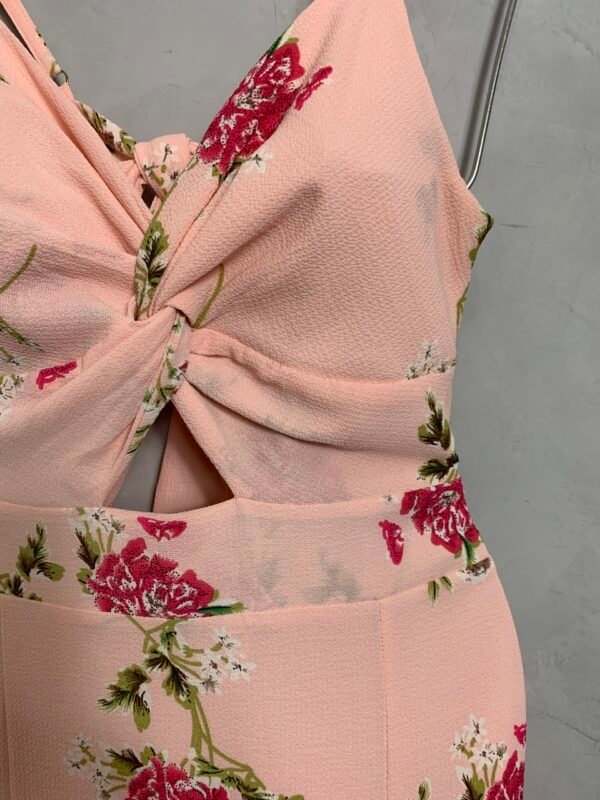 Vestido Rosa Longo Floral - Image 3