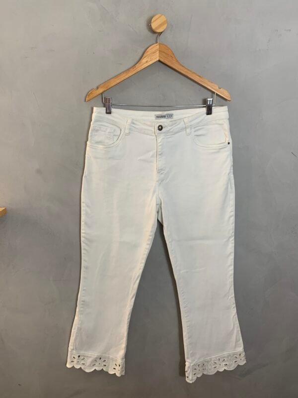 Calça Branca Zara com Detalhe