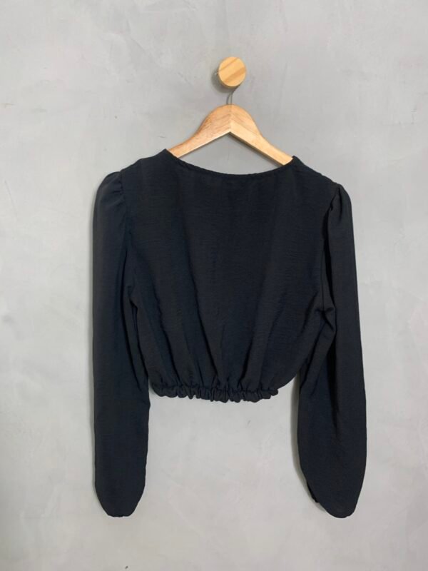 Cropped Preto Manga Longa - Image 3