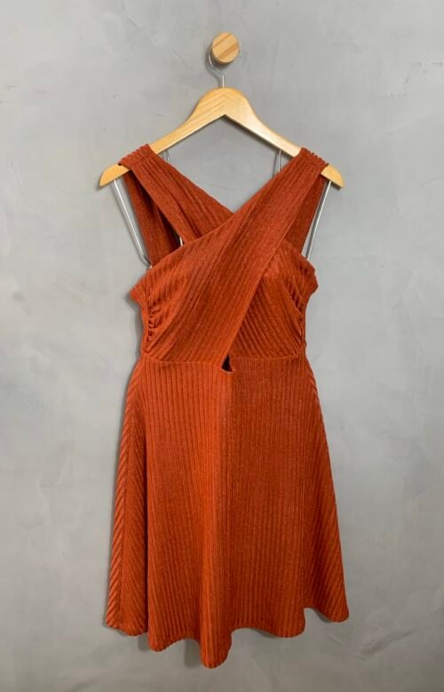 Vestido Cruzado Terracota
