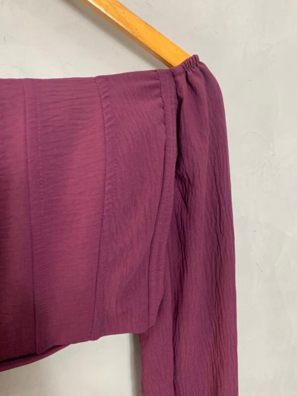 Blusa Cropped Roxa - Image 3