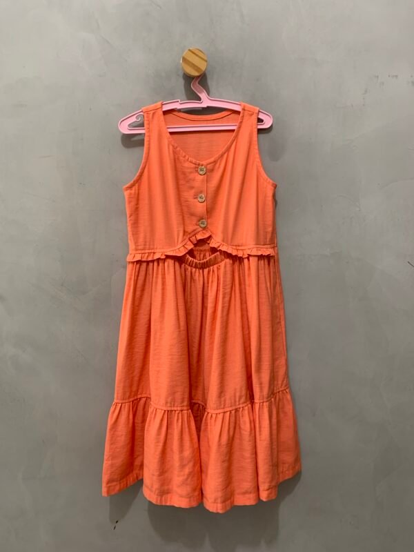 Vestido Laranja Botões
