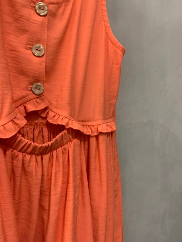 Vestido Laranja Botões - Image 2