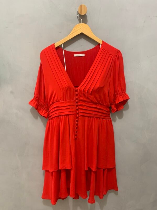 Vestido Vermelho Crepe