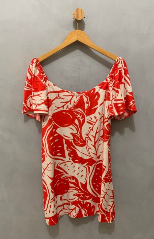 Vestido Vermelho Estampado