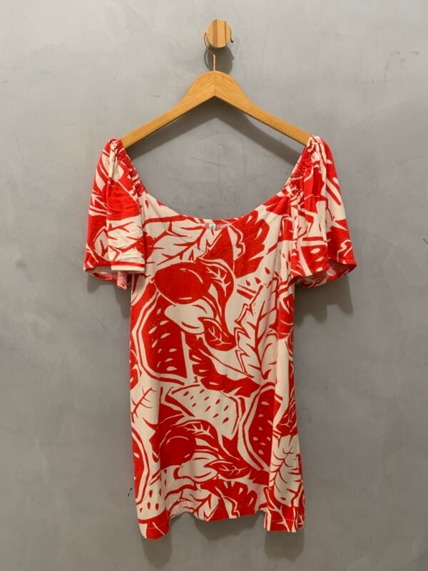 Vestido Vermelho Estampado