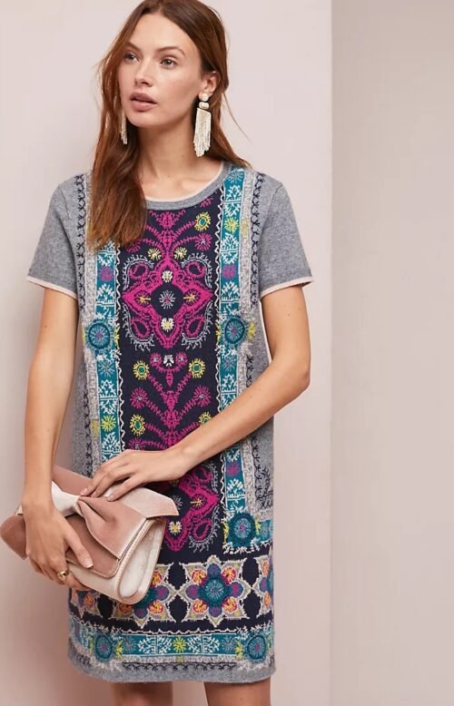 Vestido Boho de Tricot Anthropologie (NOVO)