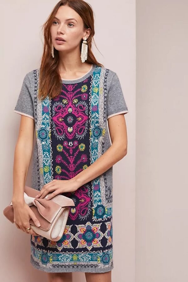 Vestido Boho de Tricot Anthropologie (NOVO)