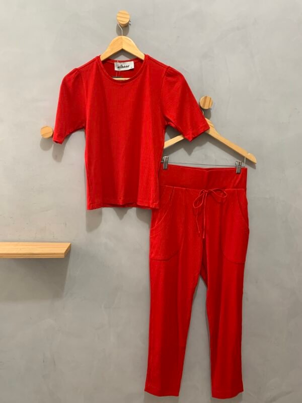 Conjunto Malha Canelada Strass (NOVO)