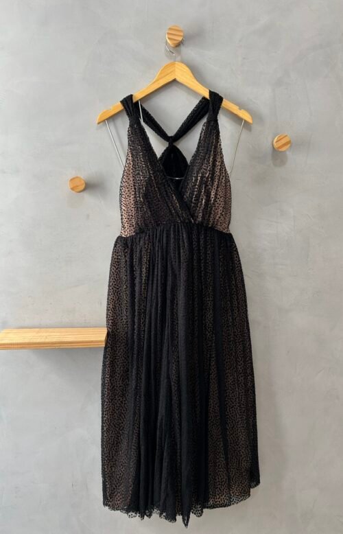 Vestido Preto Tule Tufi Duek