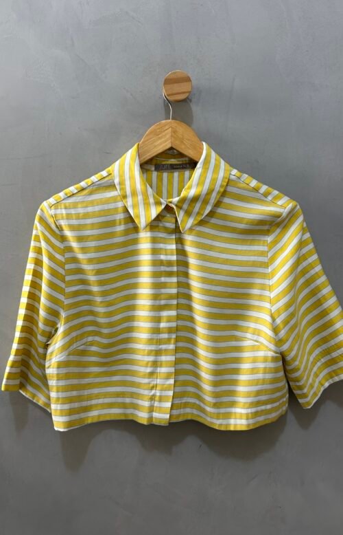 Camisa Cropped Listrada