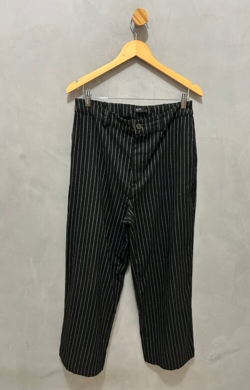 Calça Risca de Giz com Elástico